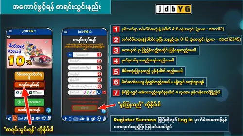 အကောင့်ဖွင်ရန် စာရင်းသွင်းနည်း
